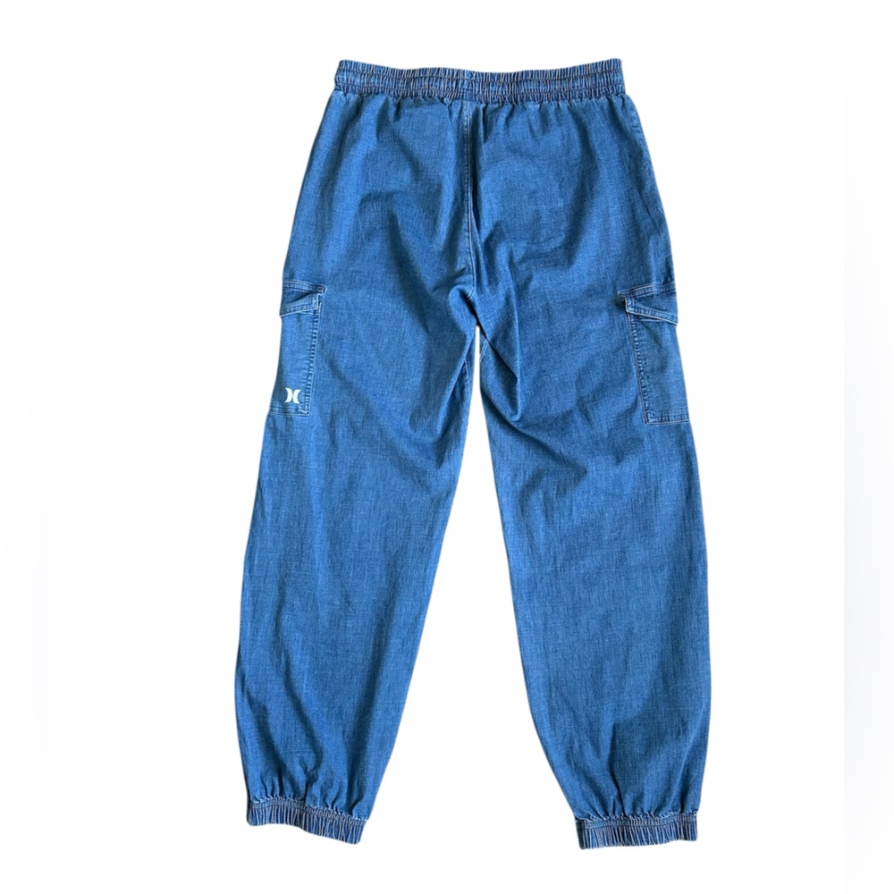 Hurley Girls Chambray Cargo Style Joggers size XL - Picture 5 of 10